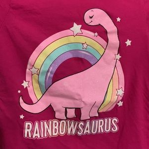 Childrens Place Rainbowsaurus dinosaur t shirt 7/8
